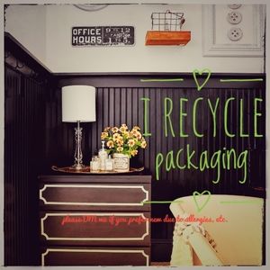 I recycle ♻️  packaging to reduce my carbon footprint